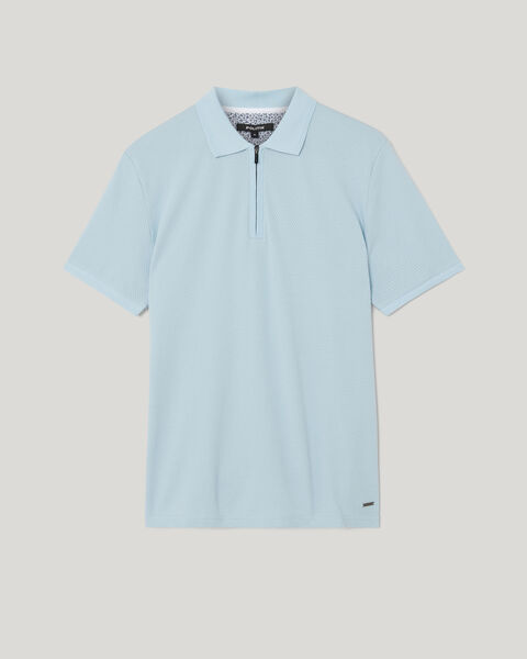 Travel Short Sleeve Polo, Light Blue, hi-res